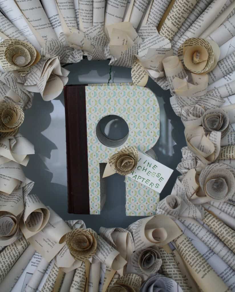 made - book wreath - my french twist