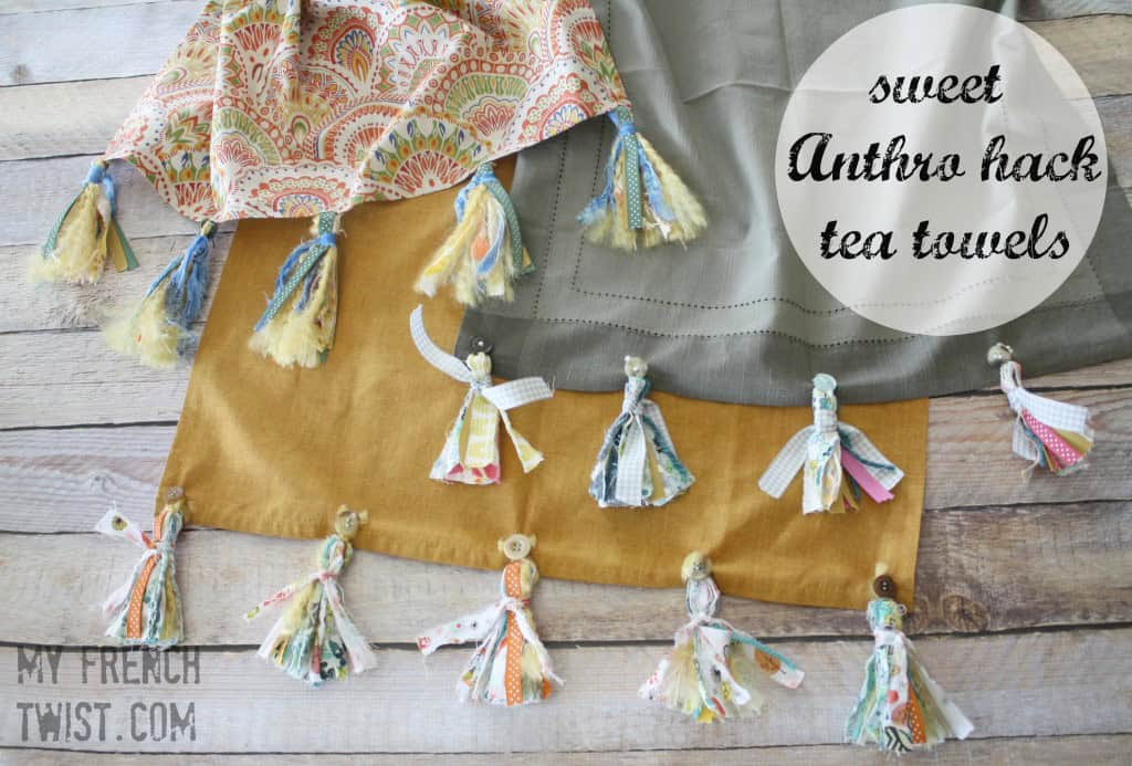 Anthro hack tea towels - april craft club recap