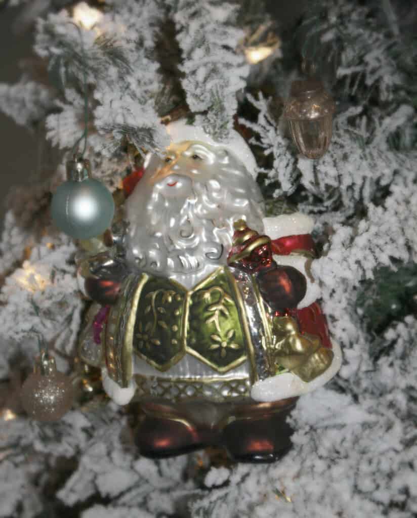 ornament glass santa