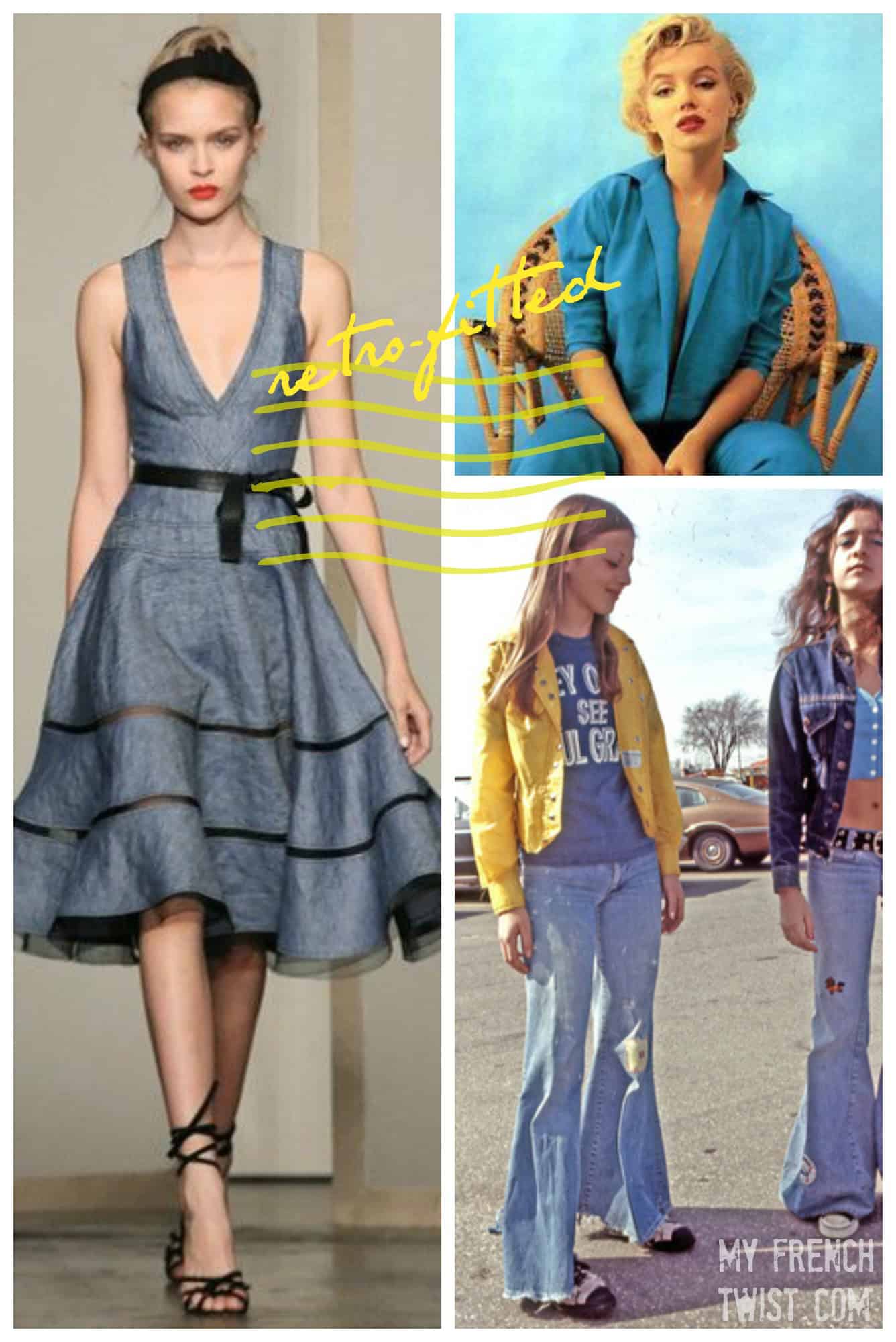 Retro denim deals fashion