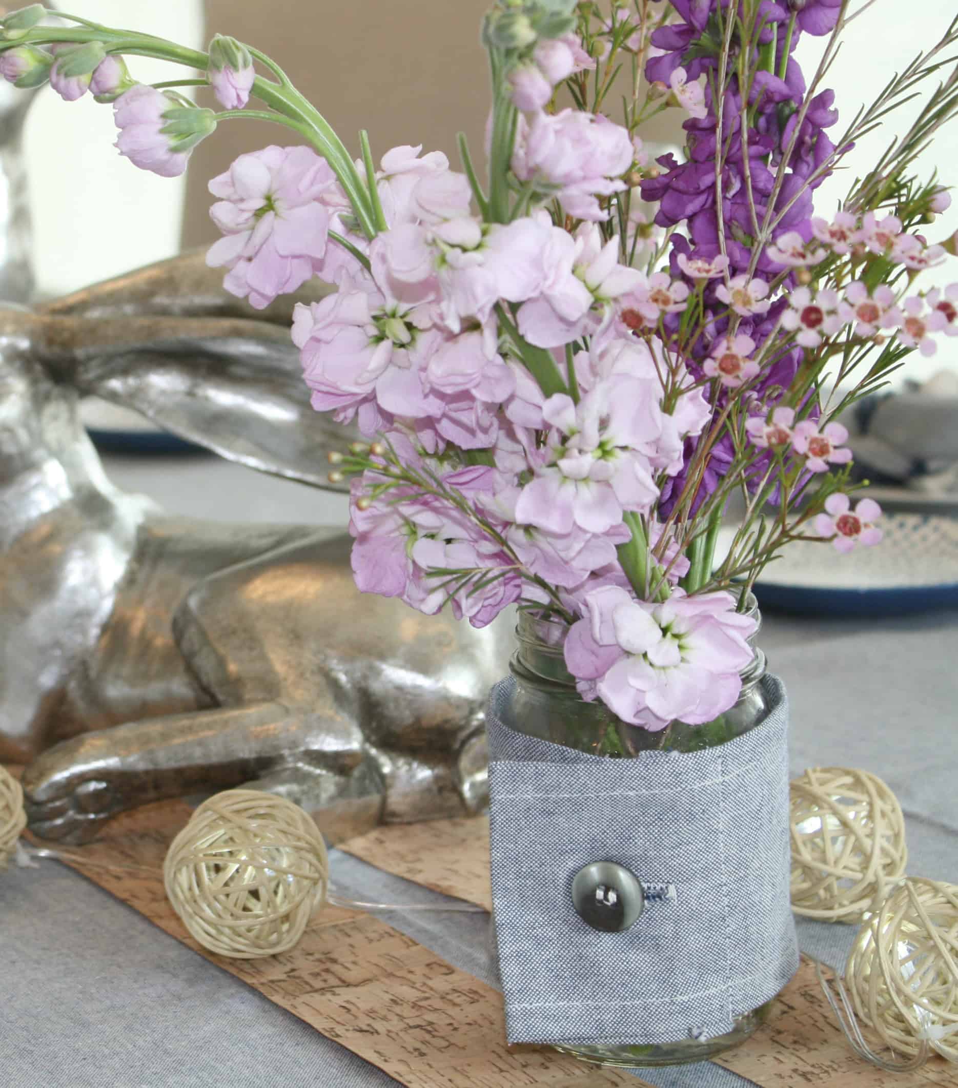 napkin ring on mason jar - myfrenchtwist.com