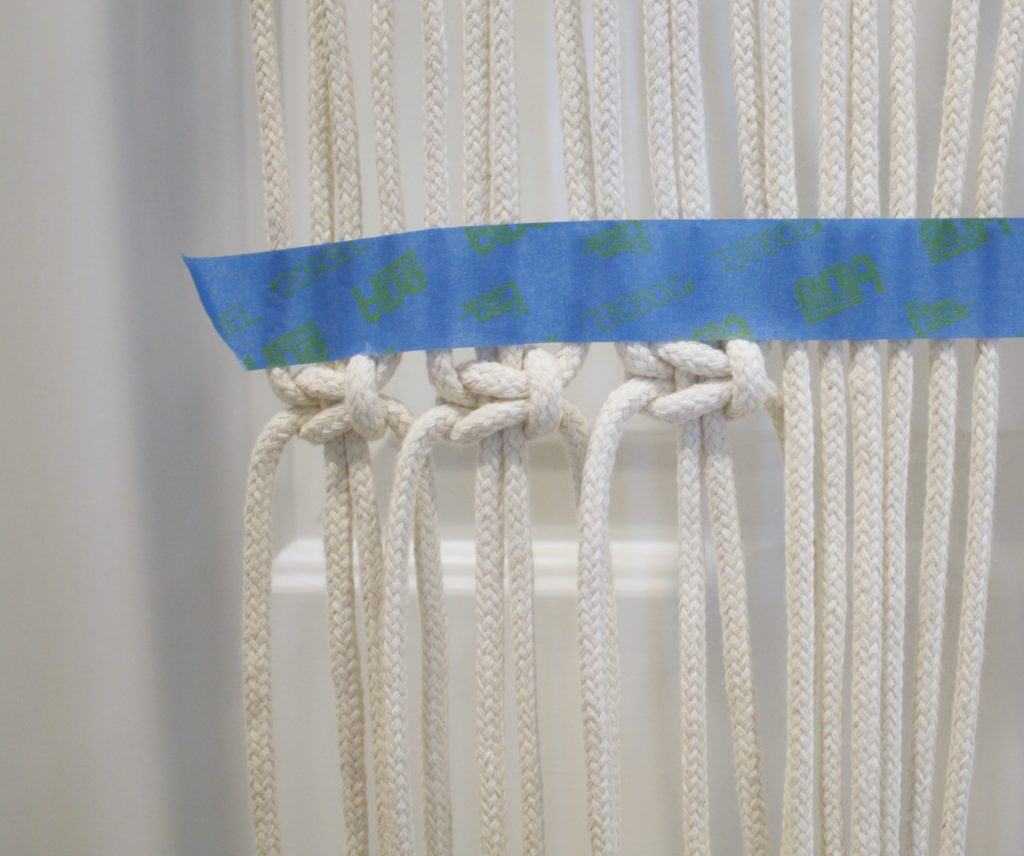 keeping macrame rows even