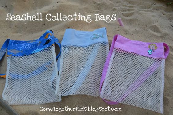 shell collecting bags - myfrenchtwist.com
