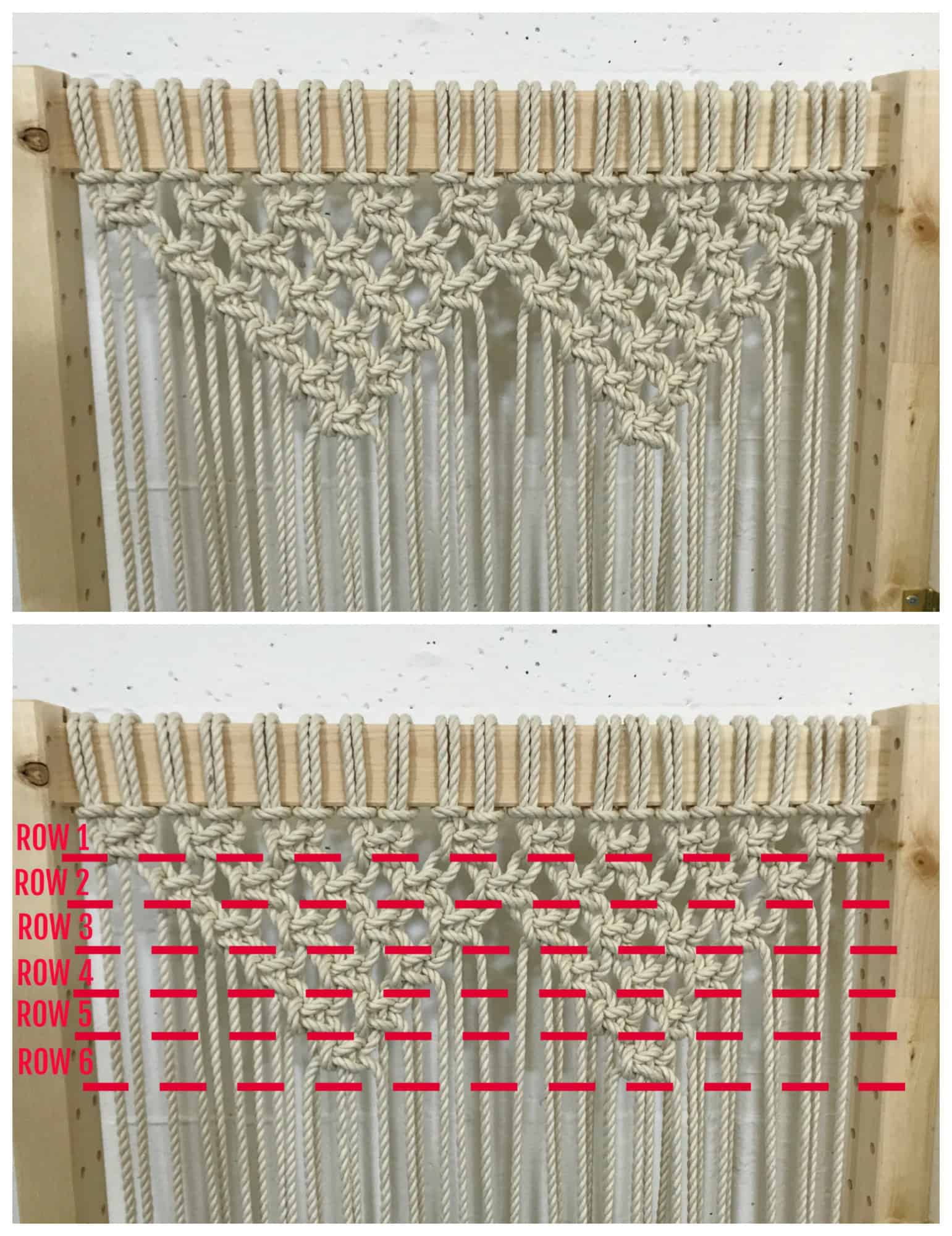 DIY folding macrame screen - myfrenchtwist.com
