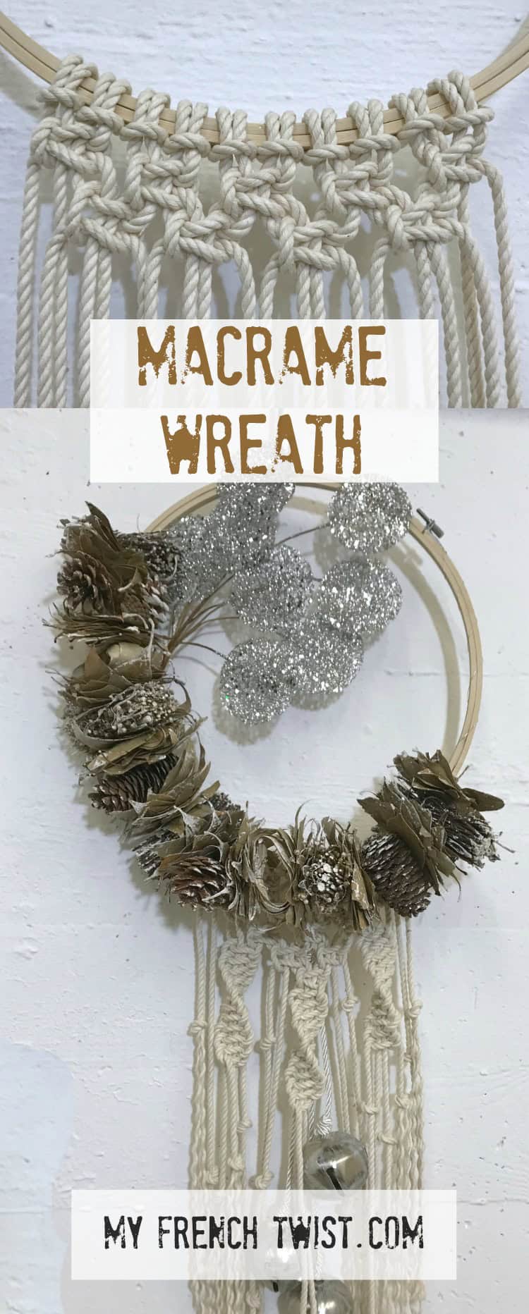 handmade christmas macrame wreath