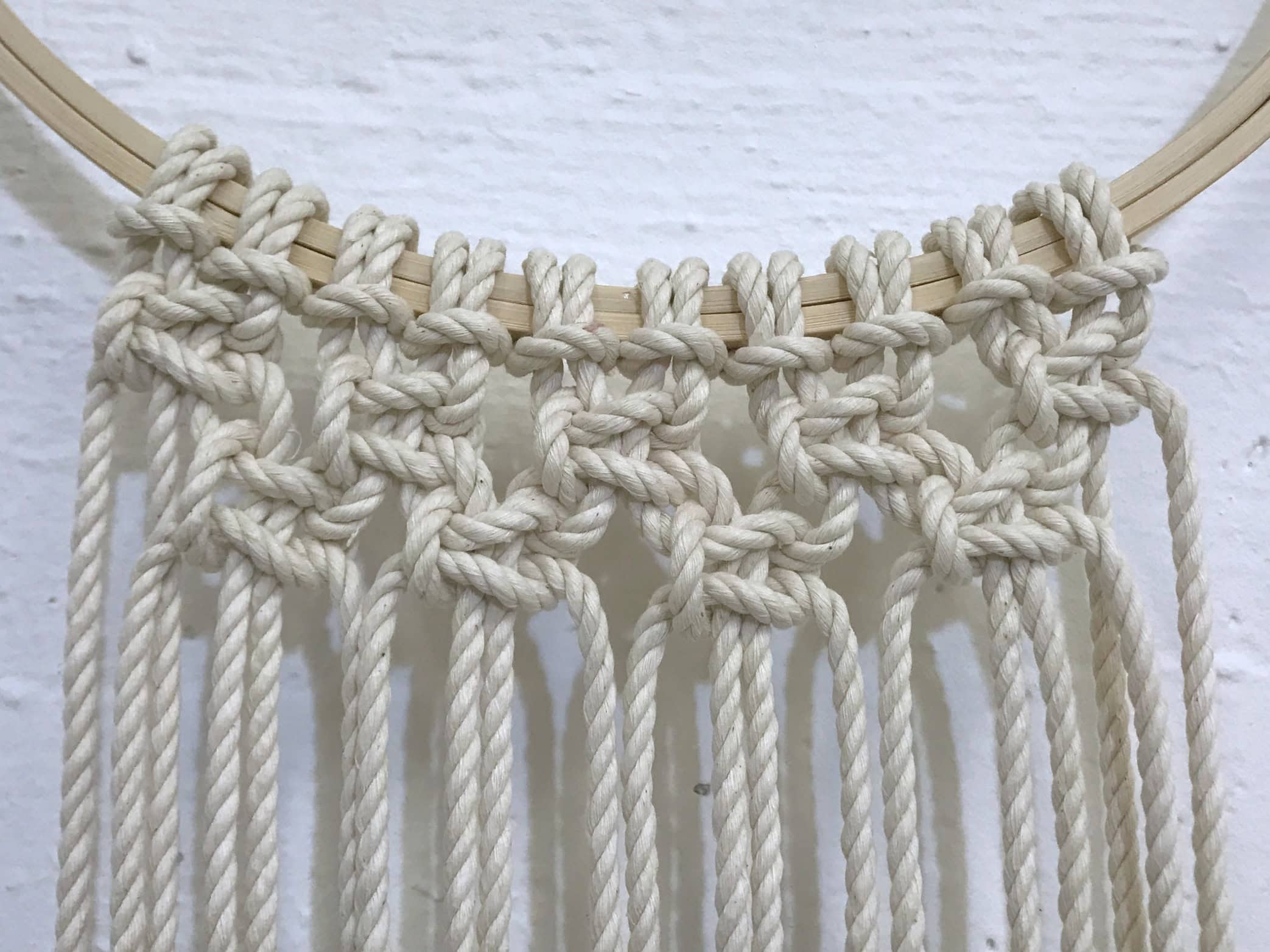 handmade christmas macrame wreath