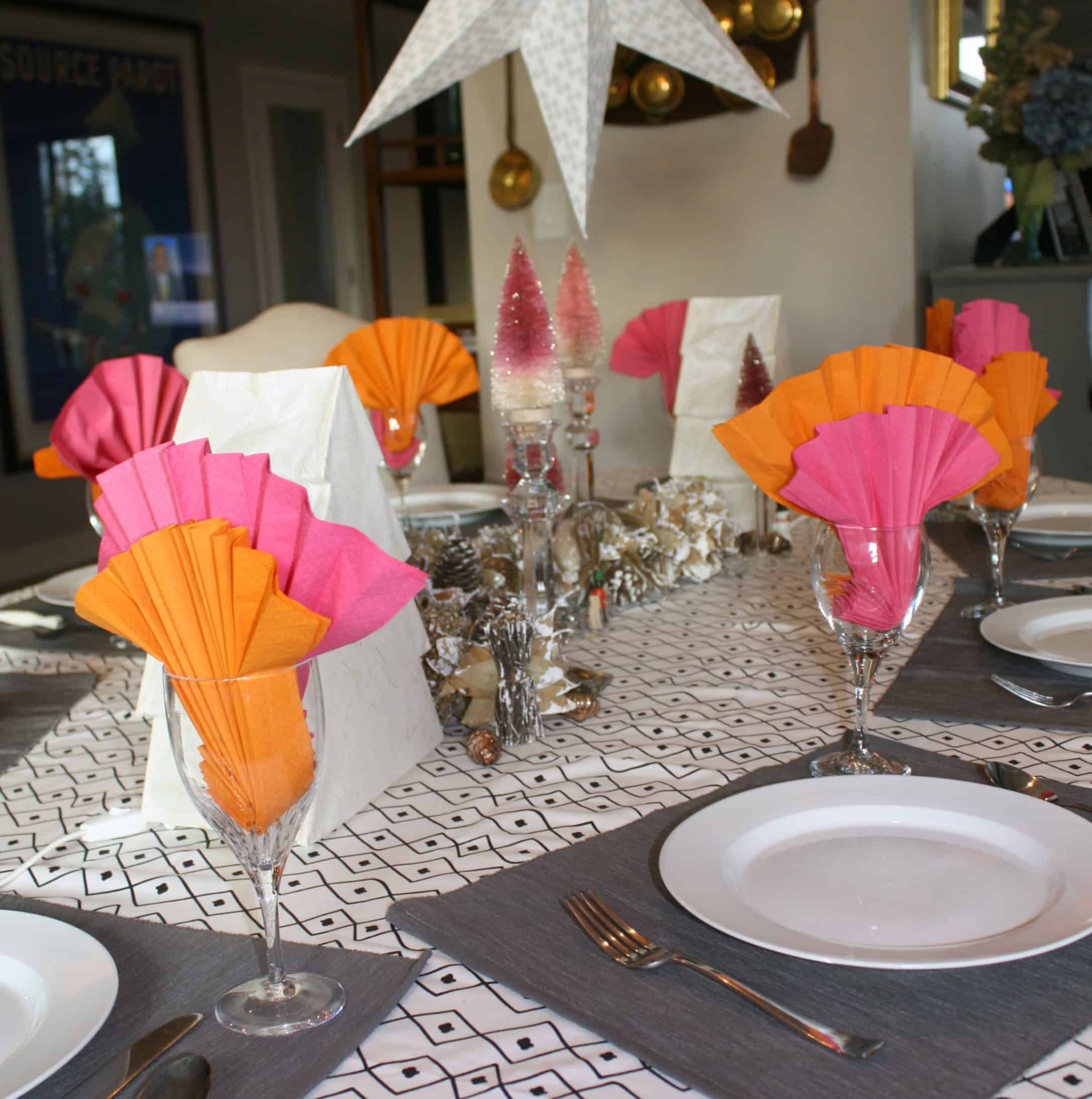 scandi christmas tablescape