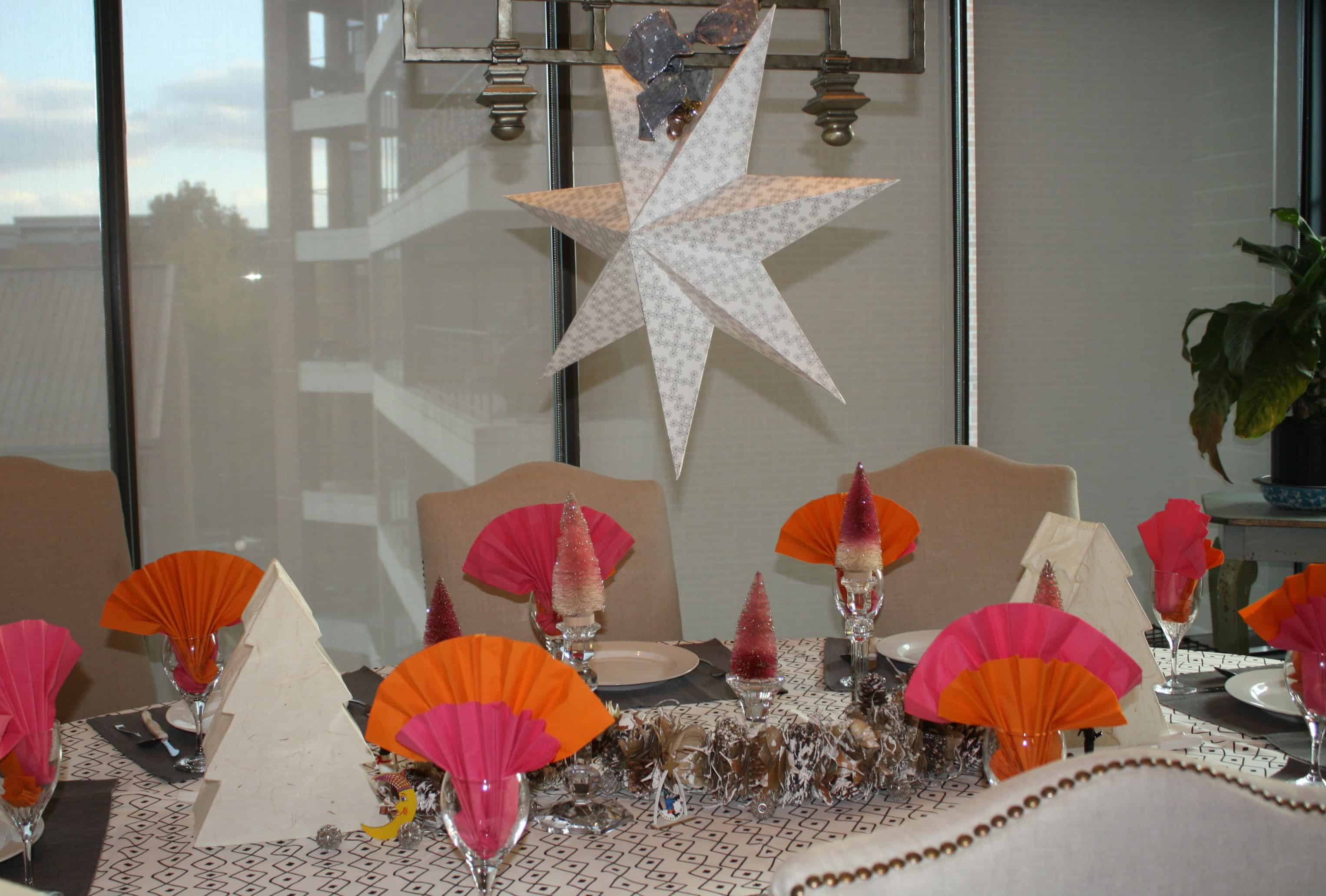 scandi christmas table setting
