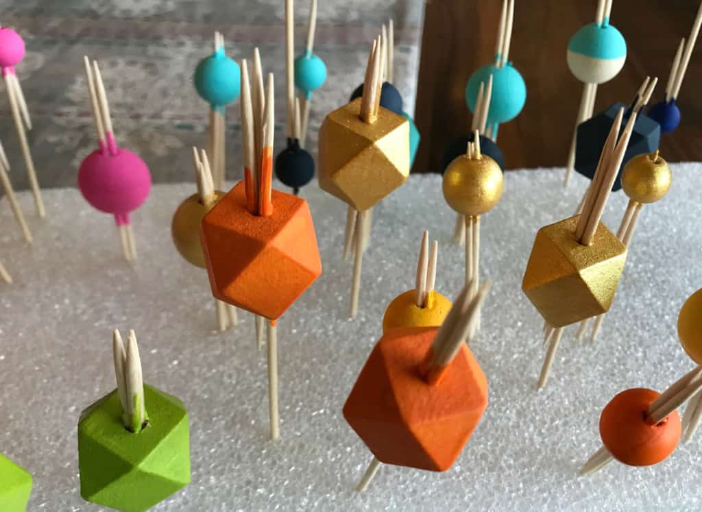 wooden bead key chains