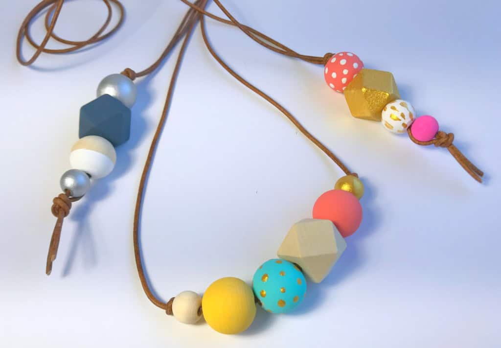 wooden bead key chains