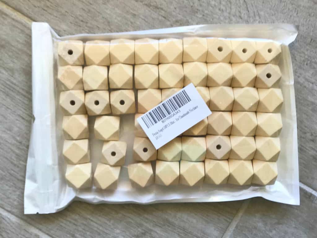 wooden bead key chains