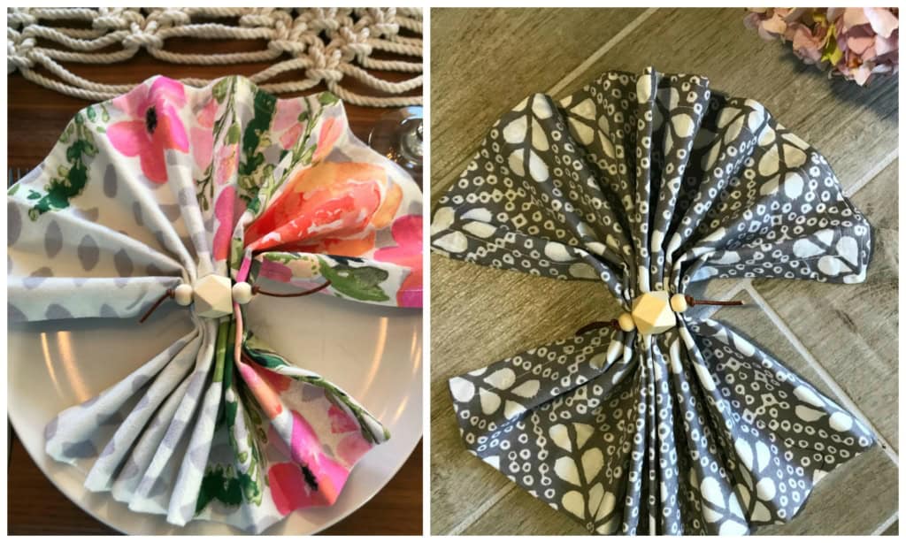 wooden bead napkin rings