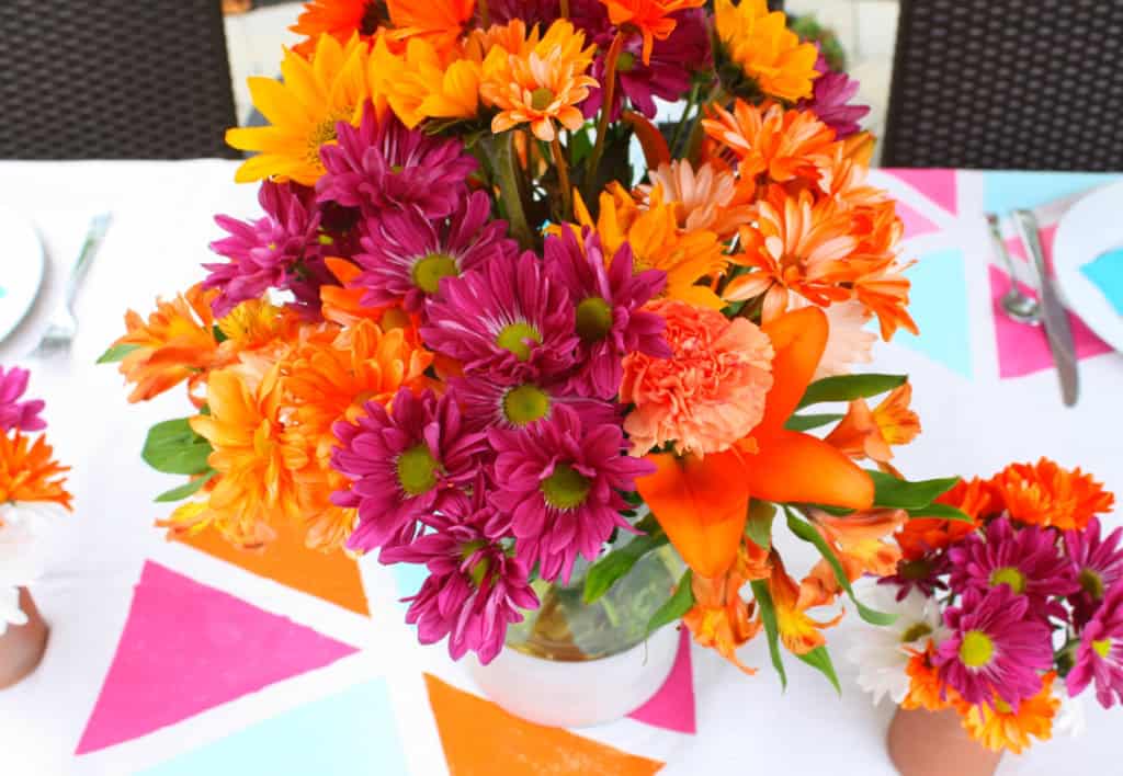 pink and orange flowers