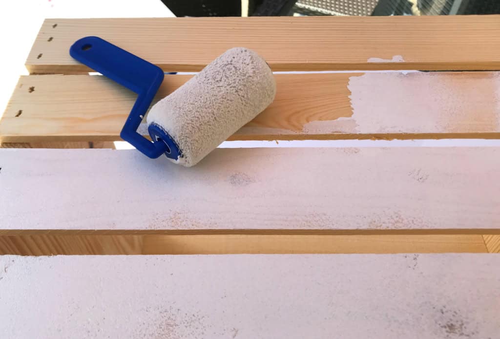 crate painted white