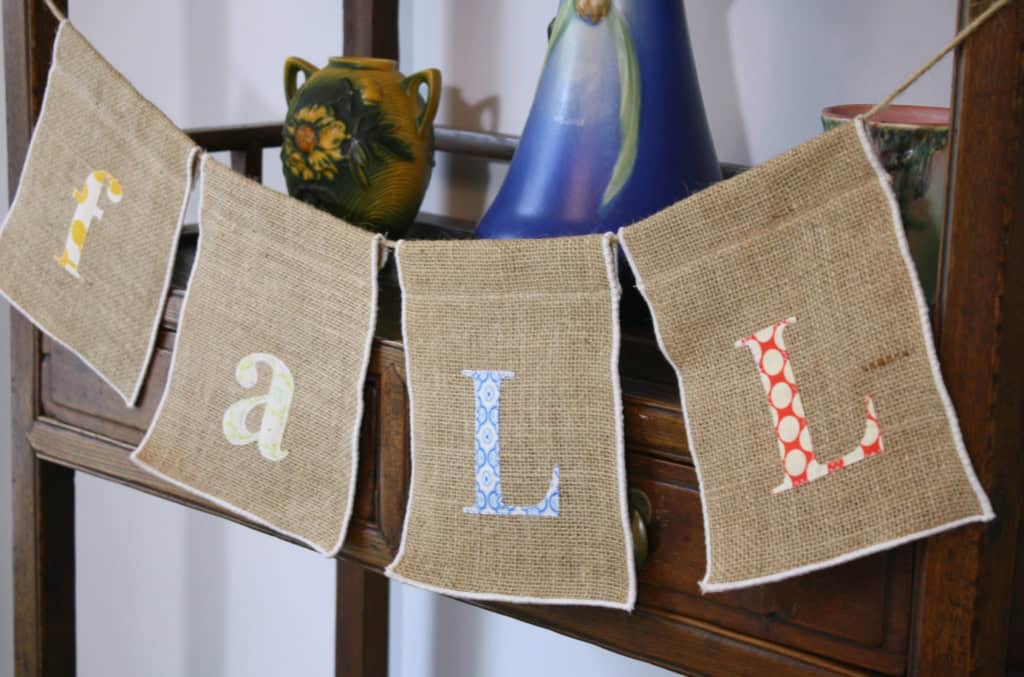 burlap fall bunting
