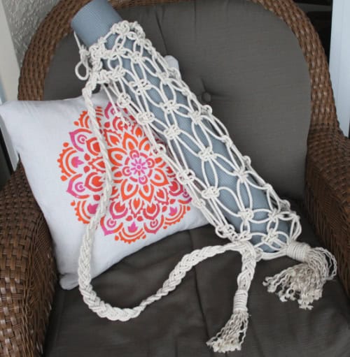 Macrame yoga bag deals