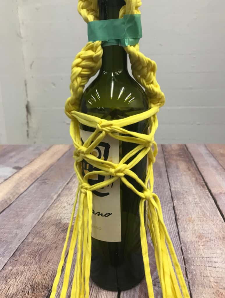macrame wine bag