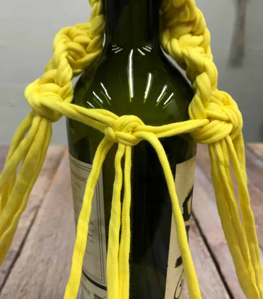 macrame wine bag