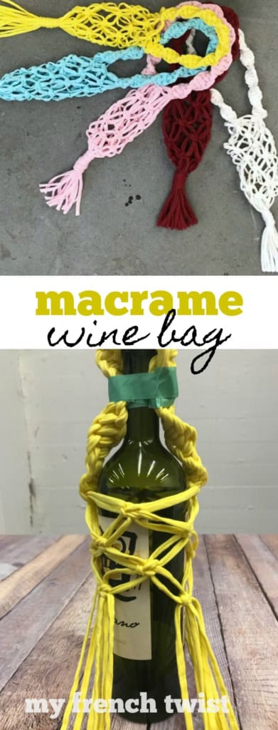 macrame wine bag