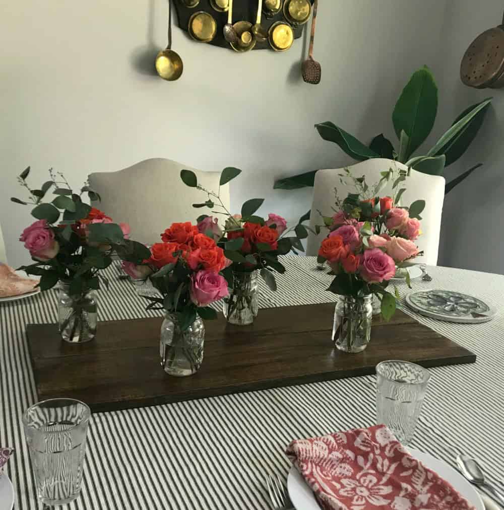 flowers on table