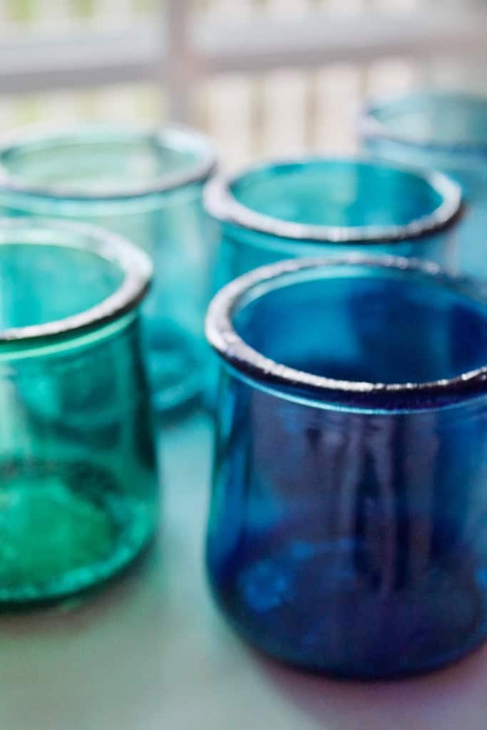 colored jars
