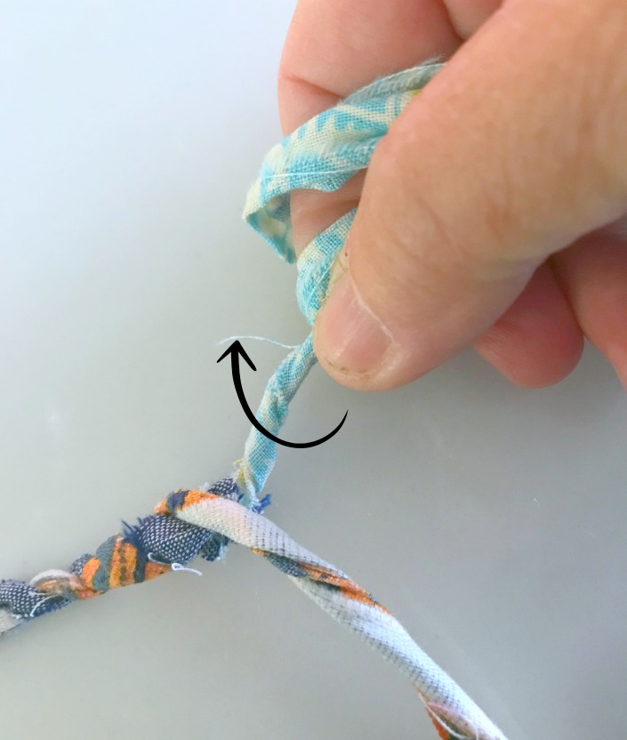 how to make fabric scrap twine - My French Twist