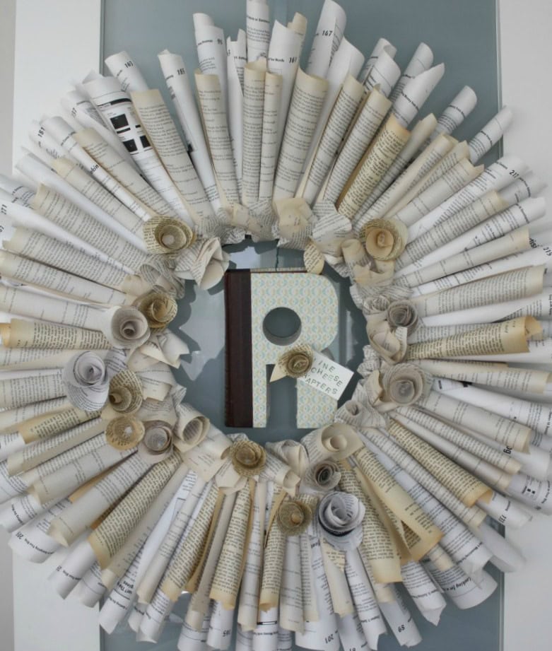 book reviews book page wreath - myfrenchtwist.com