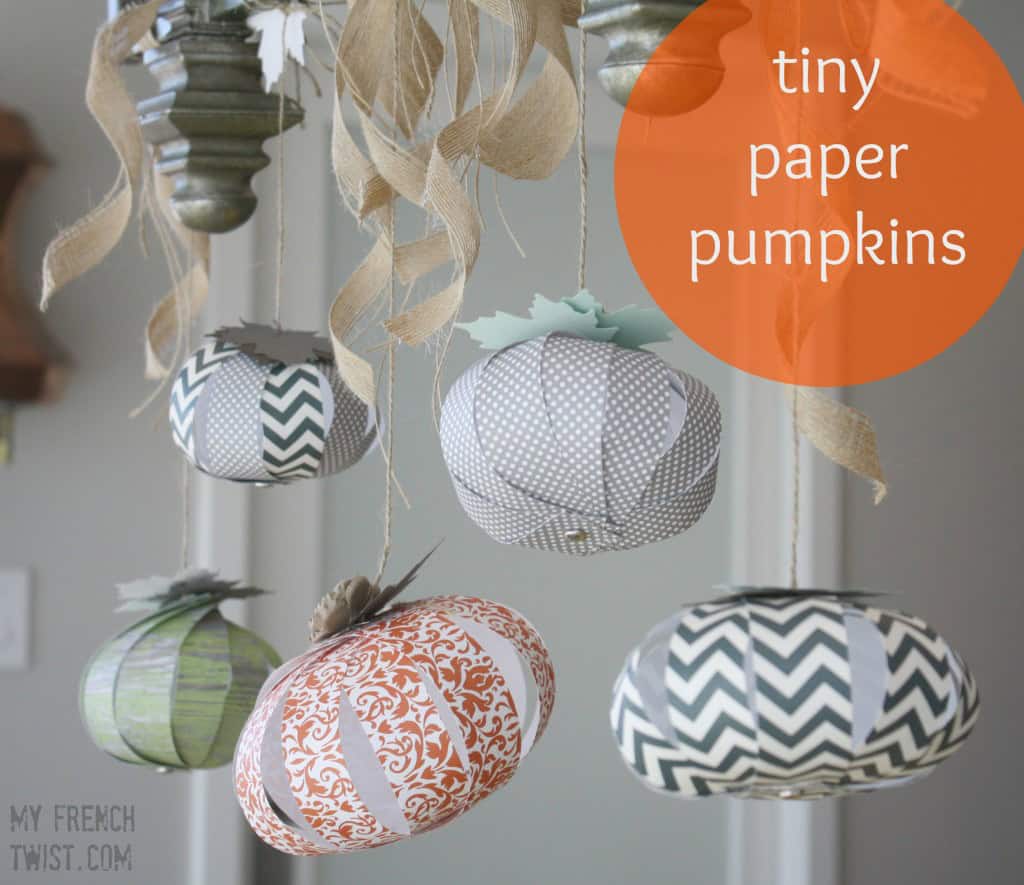 tiny paper pumkins at My French Twist