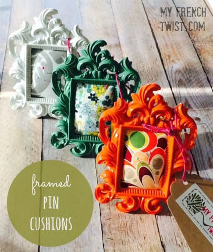 framed pin cushions - myfrenchtwist.com