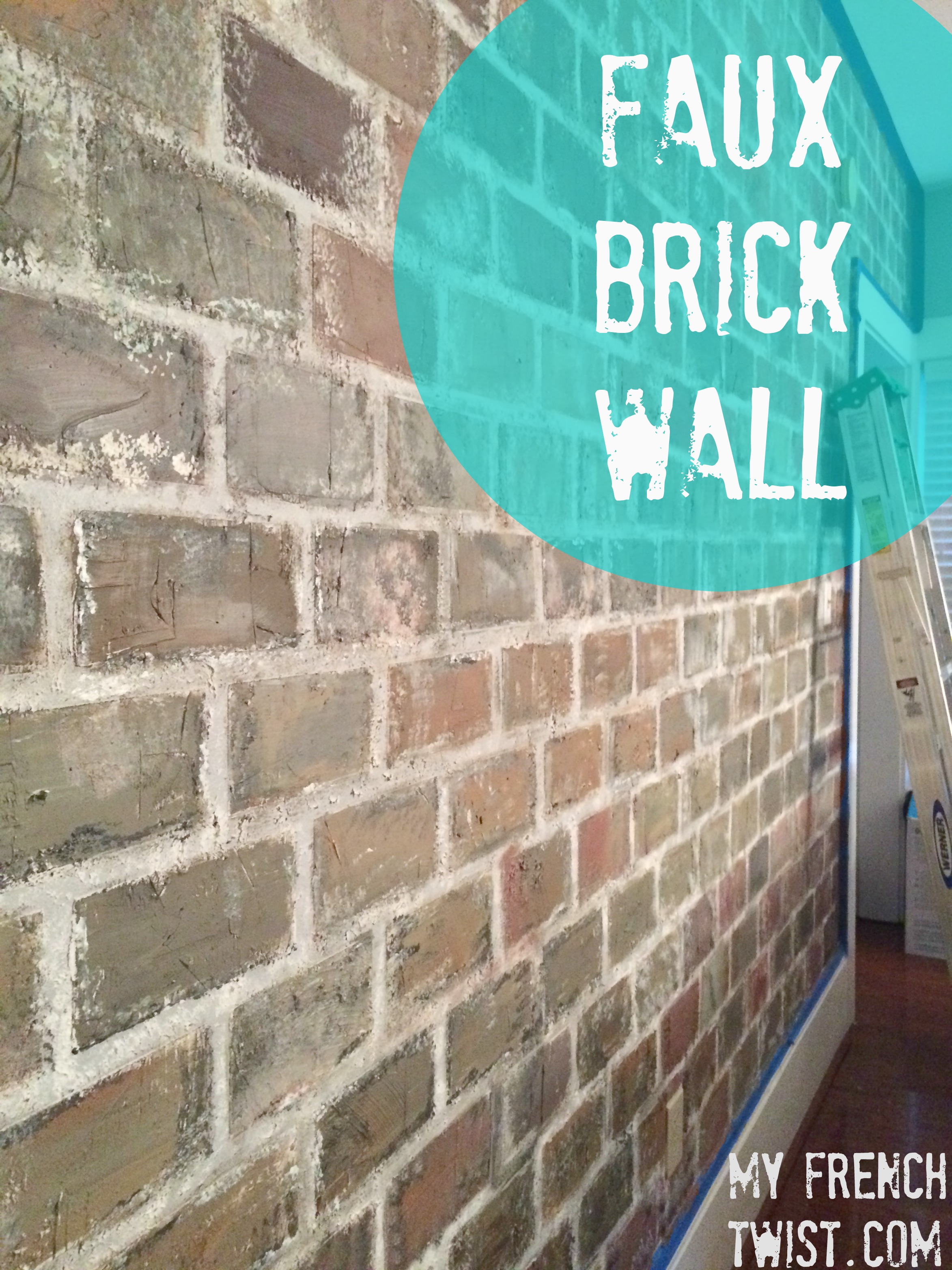 faux brick wall tutorial by my french twist easy to follow