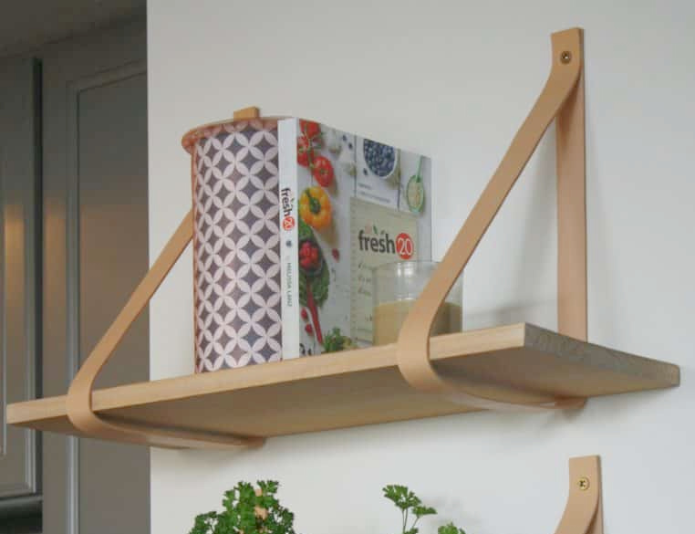 leather strap shelves