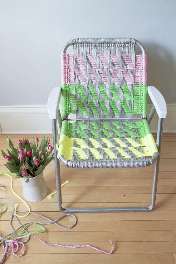 macrame lawn chair - myfrenchtwist.com