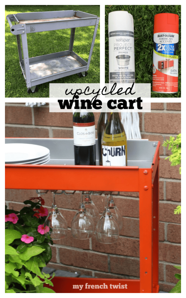 upcycled wine cart