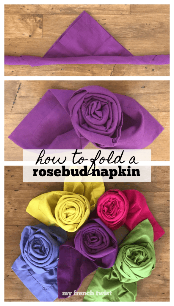 rosebud napkin