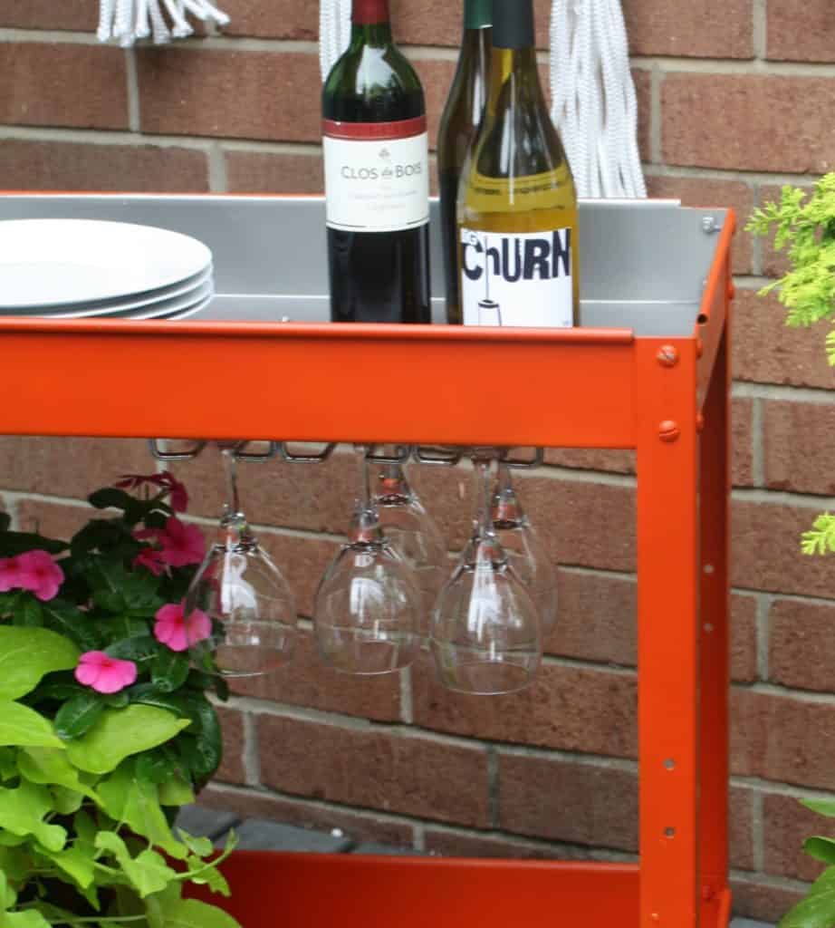 upcycled bar cart