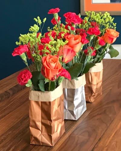 paper bag vase