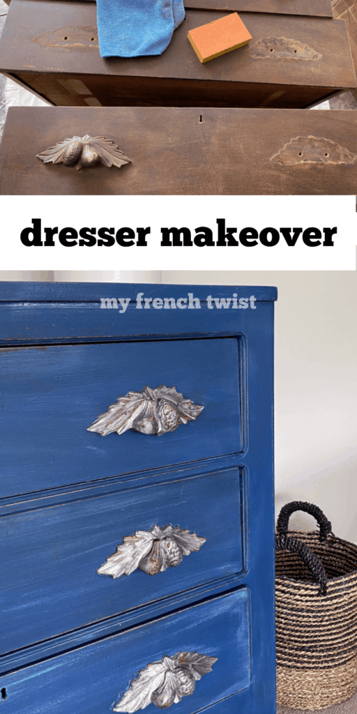 French Blue Armoire Makeover Using Amy Howard One-Step Paint
