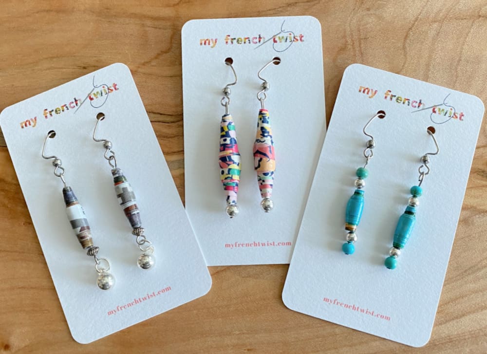 Buy Paper Bead Earrings Paper Jewelry Art by Jennifer Obertin Lightweight  Unique OOAK Gift Online in India - Etsy