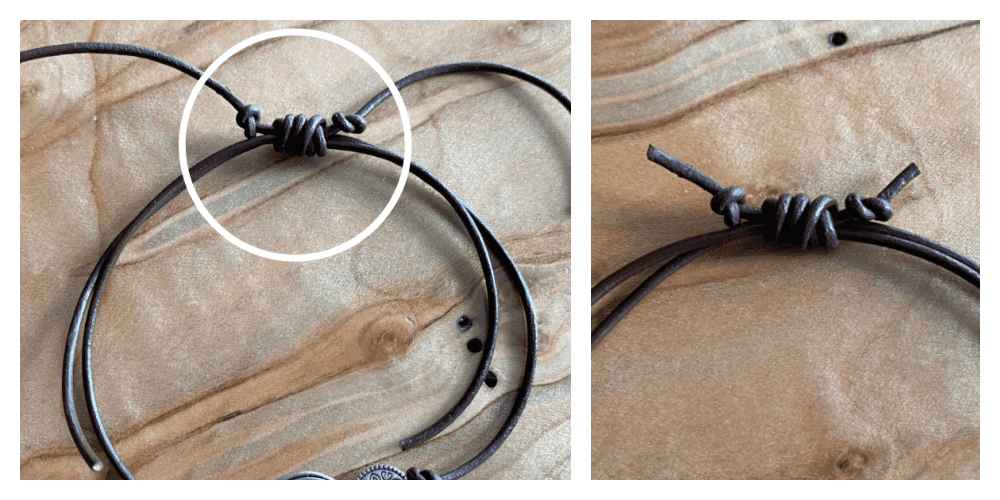 Slide Knot USA Leather Bracelet