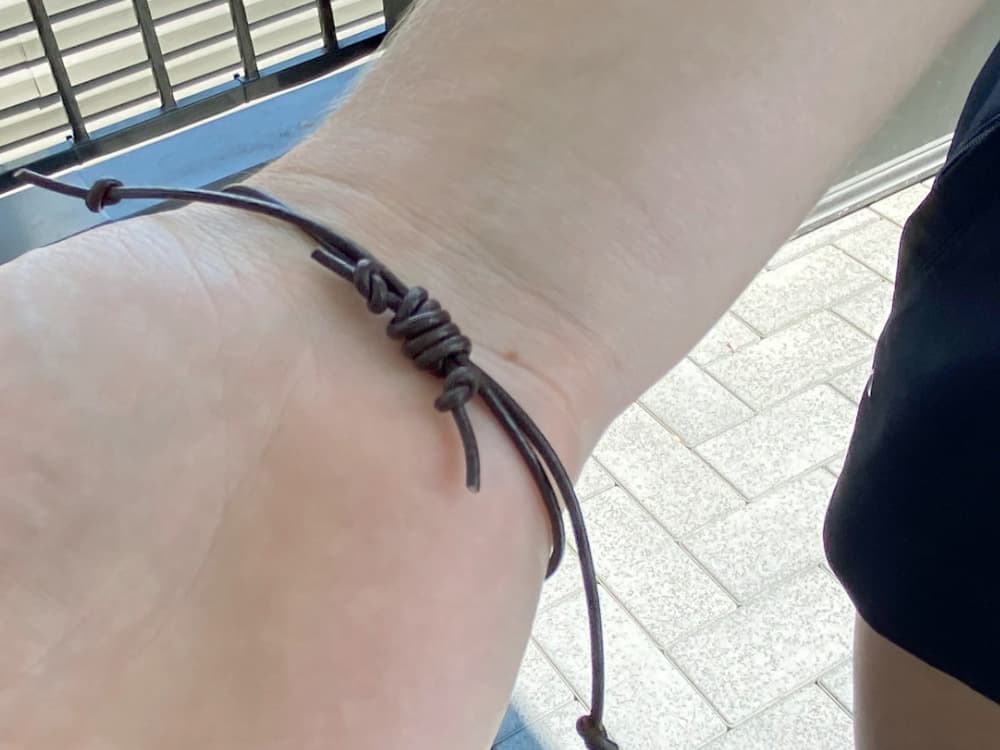 Leather slip on sale knot bracelet