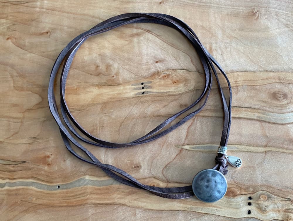 leather wrap necklace - My French Twist