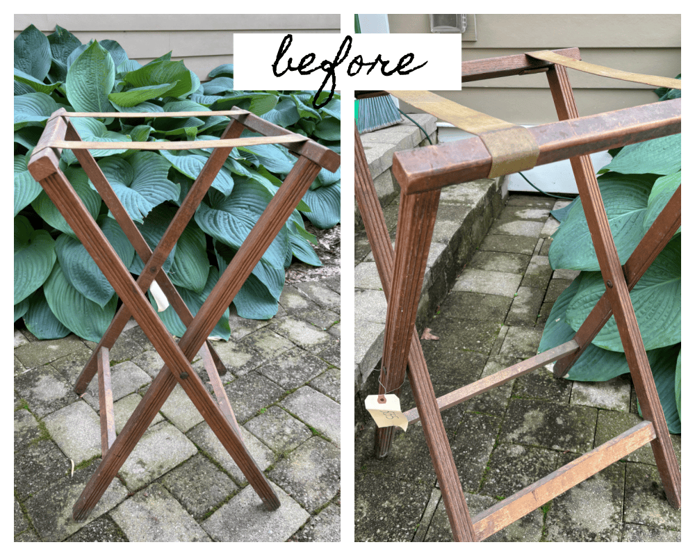 flea market luggage stand