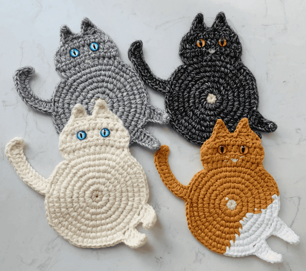 crocheted coasters